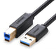 Ugreen 30753 USB-kabel 1 m USB A USB B Sort