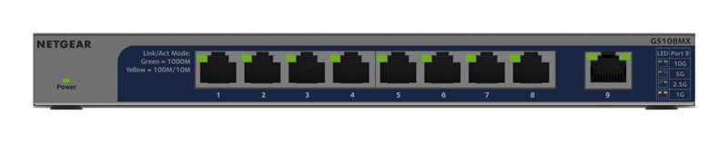 NETGEAR GS108MX-100EUS netværksswitch Ikke administreret L2 Gigabit Ethernet (10/100/1000) Bord-/vægmontering