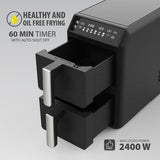 Maestro MR-761 frituregryde Dobbelt 10 L Enkeltstående 2400 W Varmluftsteger Sort