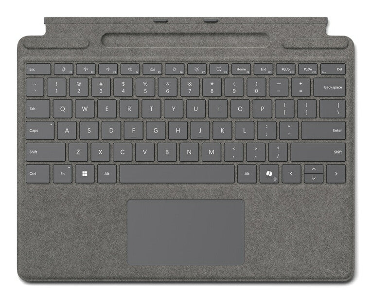 Microsoft Surface Pro Keyboard with pen storage for Business QWERTZ Tysk Microsoft Cover port Platin