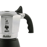 Bialetti Brikka Moka gryde 0,1 L Sort, Rustfrit stål