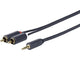 Vivolink PROMJRCA0.5 lydkabel 0,5 m 3.5mm 2 x RCA Sort