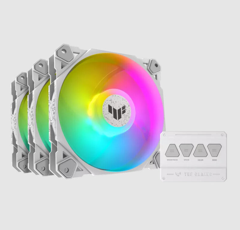 ASUS TUF GAMING TF120 ARGB WHITE EDITION 3IN1 Computerkabinet Luftkøler 12 cm Hvid 3 stk