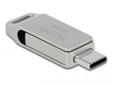 DeLOCK 54076 USB-nøgle 128 GB USB Type-A / USB Type-C 3.2 Gen 1 (3.1 Gen 1) Sølv
