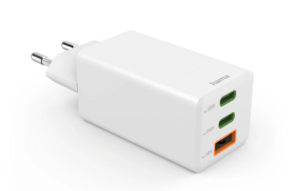 Hama 00201996 oplader til mobil enhed Smartphone Hvid Vekselstrøm Hurtig opladning Indendørs, Udendørs