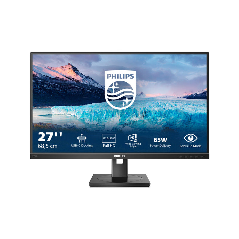 Philips S Line 273S1/00 computerskærm 68,6 cm (27") 1920 x 1080 pixel Fuld HD LCD Sort
