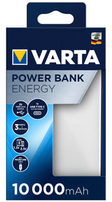 Varta Energy 10000 Lithium polymer (LiPo) 10000 mAh Sort, Hvid