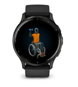 Garmin Venu 3 3,56 cm (1.4") AMOLED 45 mm Digital 454 x 454 pixel Berøringsskærm Sort Wi-Fi GPS (satellit)