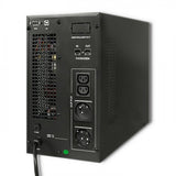 Qoltec 53043 UPS-enhed Dobbeltkonvertering (online) 3 kVA 2400 W 2 AC stikkontakt(er)