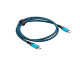 Lanberg CA-CMCM-44CU-0005-BK USB-kabel USB4 Gen 2x2 0,5 m USB C 40 Gbit/sek. 240 W Sort, Blå