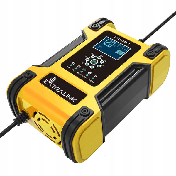 Extralink EX.30813 batterioplader til køretøj 12 / 24 V Sort, Gul
