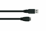 Kabelmeister UK30P-AMB-018S USB-kabel USB 3.2 Gen 1 (3.1 Gen 1) 1,8 m USB A Micro-USB B 5 Gbit/sek. Sort