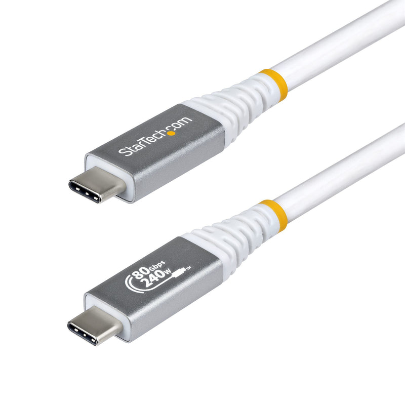 StarTech.com CC150CM80GUSB4CABLEW USB-kabel USB4 Gen 4x2 1,5 m USB C 80 Gbit/sek. 240 W Hvid