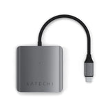 Satechi ST-H4CPDM interface hub USB Type-C 10000 Mbit/s Grå