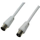 LogiLink CA1061 koaxial kabel 2,5 m Coaxial Plug Coaxial jack Hvid