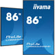 iiyama LH8665UHSB-B1 skilte display Kiosk design 2,18 m (86") LED Wi-Fi 800 cd/m² 4K Ultra HD Sort Indbygget processer Android 11 24/7