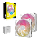 Corsair iCUE LINK RX140 MAX RGB Computerkabinet Ventilator 14 cm Hvid 2 stk