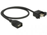 DeLOCK 85459 USB-kabel USB 2.0 0,5 m USB A 0,48 Gbit/sek. Sort
