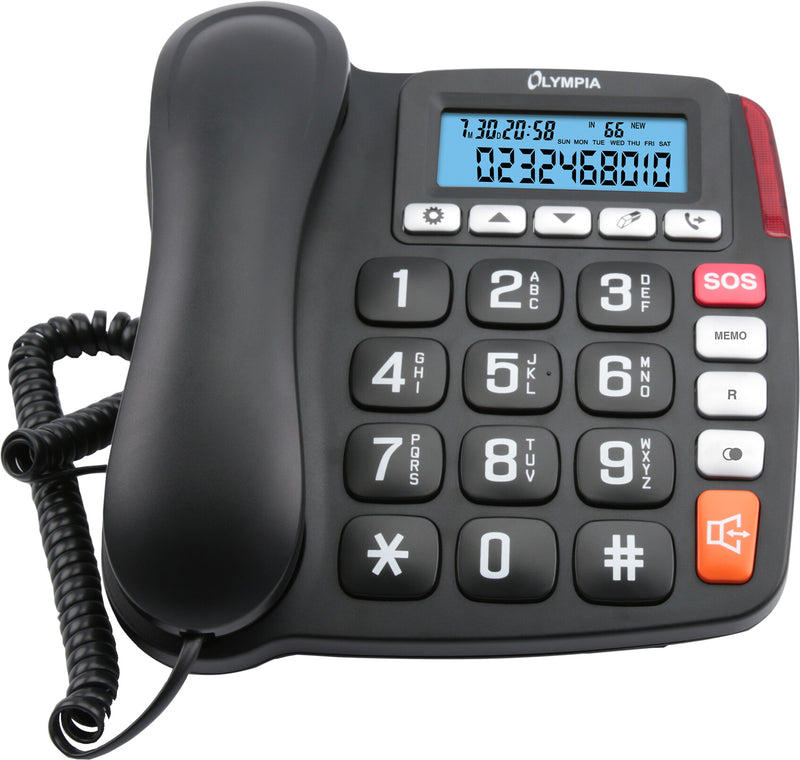 Olympia 4520 Analog telefon Sort, Hvid
