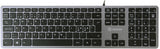 Voxicon Slim 280 Metal tastatur Kontor USB QWERTY Nordisk Sort, Sølv