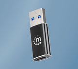 Manhattan 153980 kabel kønsskifter USB A USB C Sort