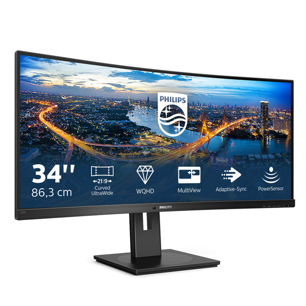 Philips B Line 345B1C/00 computerskærm 86,4 cm (34") 3440 x 1440 pixel Quad HD LCD Sort