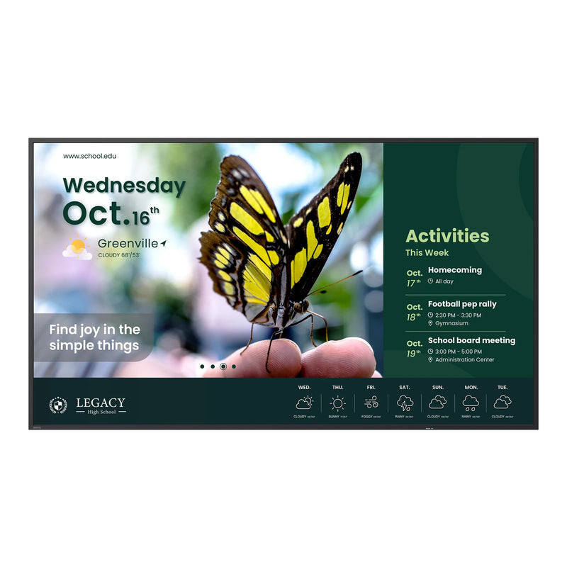 BenQ ST6504 Digital fladpaneldisplay 165,1 cm (65") LCD 350 cd/m² 4K Ultra HD Sort Indbygget processer Android 18/7