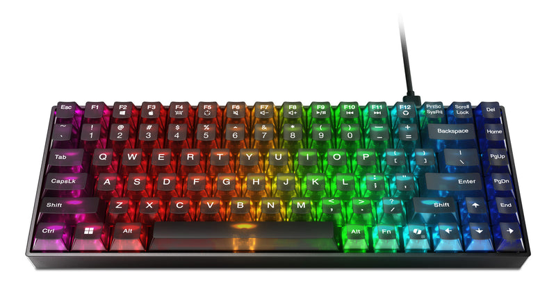 Lenovo Legion K510 Mini Pro tastatur Spil USB US engelsk Sort, Transparent