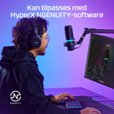 HyperX DuoCast ─ USB-mikrofon (sort) ─ RGB-lys