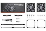 Noctua NF-A12x25 G2 PWM Sx2-PP chromax.black Computerkabinet Ventilator 12 cm Sort 2 stk