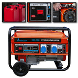 Extralink EX.30714 motor-generator 7000 W 25 L Benzin Sort, Orange
