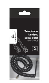Gembird TC4P4CS-2M telefonkabel Sort