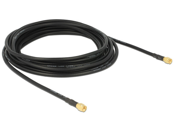 DeLOCK 88891 koaxial kabel LMR195 5 m Sort