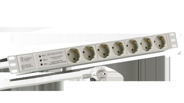 EFB Elektronik EK631DE.3GR stikdåse 2 m 7 AC stikkontakt(er) Indendørs Lys grå