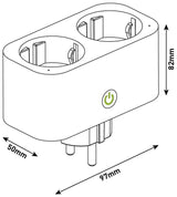 Entac ES-DSA-WIBLE strømstik adapter Hvid