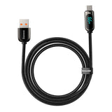 Baseus CASX020001 USB-kabel 1 m USB A USB C Sort