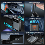 Vention FHYB0 powerbank 20000 mAh Sort