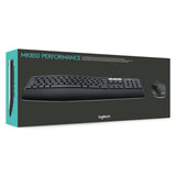 Logitech MK850 Performance tastatur Mus inkluderet Universel RF trådløs + Bluetooth AZERTY Belgisk Sort