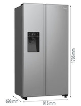 Hisense RS5P535NTCE side-by-side køle-fryseskab Fritstående 566 L Grå
