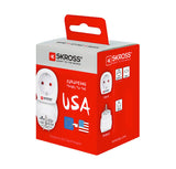 Skross 1.500203-E strømstik adapter Type B Universel Hvid