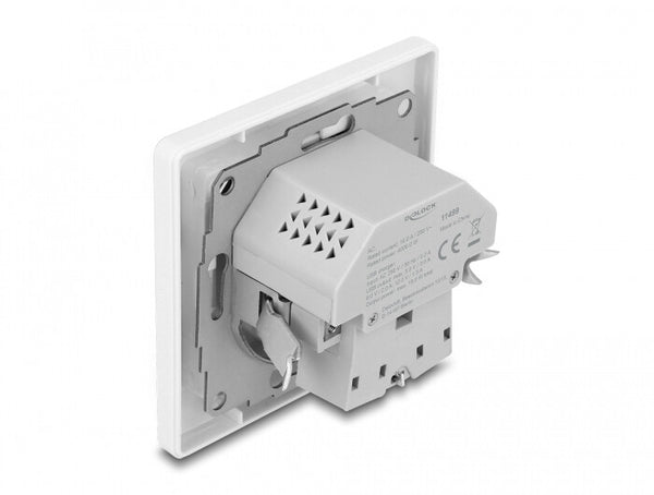 DeLOCK 11499 stikkontakt Type F + USB A + USB C Hvid