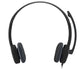 Logitech 981-000587 hovedtelefoner/headset Ledningsført Kontor/Callcenter Sort