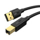 Ugreen 10352 USB-kabel USB 2.0 3 m USB A USB B 0,48 Gbit/sek. Sort