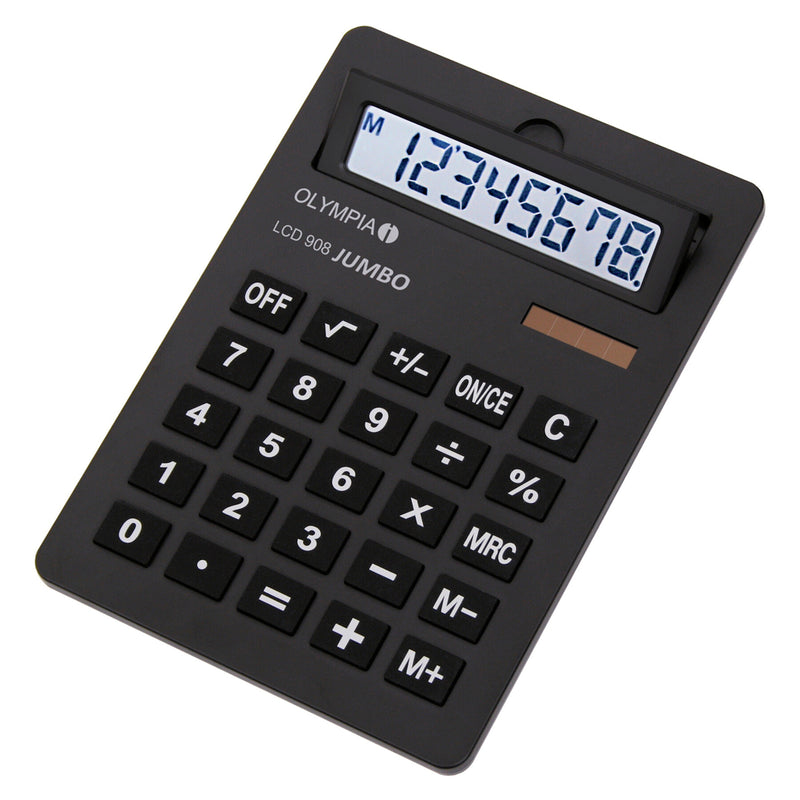 Olympia LCD 908 Jumbo regnemaskine Desktop Skærm Sort
