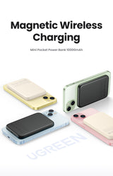 Ugreen 25208 powerbank 10000 mAh Trådløs opladning Beige