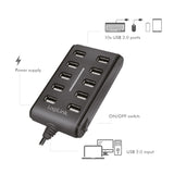 LogiLink UA0125 interface hub USB 2.0 480 Mbit/s Sort