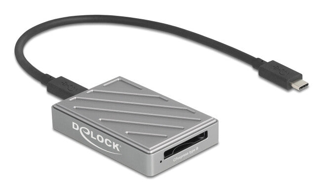 DeLOCK 91021 kortlæser USB4 Gen 3x2 Type-C Grå
