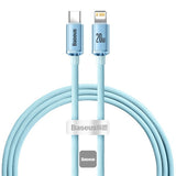 Baseus Crystal Shine kabel til mobiltelefon Lilla 1,2 m USB C Lightning