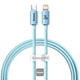 Baseus Crystal Shine kabel til mobiltelefon Lilla 1,2 m USB C Lightning