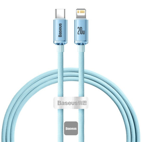 Baseus Crystal Shine kabel til mobiltelefon Lilla 1,2 m USB C Lightning